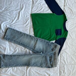 Kids Light Blue Jeans and Shirt set size 5T